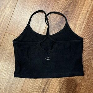 Beyond Yoga Slim Racerback Crop Tank Darkest Night